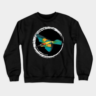 Nice Artwork showing an European Bee-Eater in Flight IV Crewneck Sweatshirt